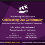 An invitation for The Second Step's Celebrating Success is now Celebrating Our Community event