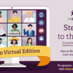 An invitation for The Second Step's Step Up to the Plate: The 2020 Virtual Edition event